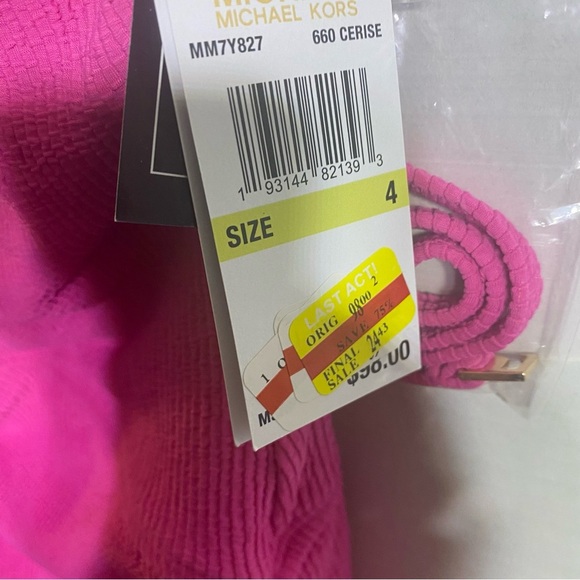 Womens 1pc swim Size‎ 4 Michael Kors 1 shoulder with cutout MSRP $98 NWT - Picture 4 of 4